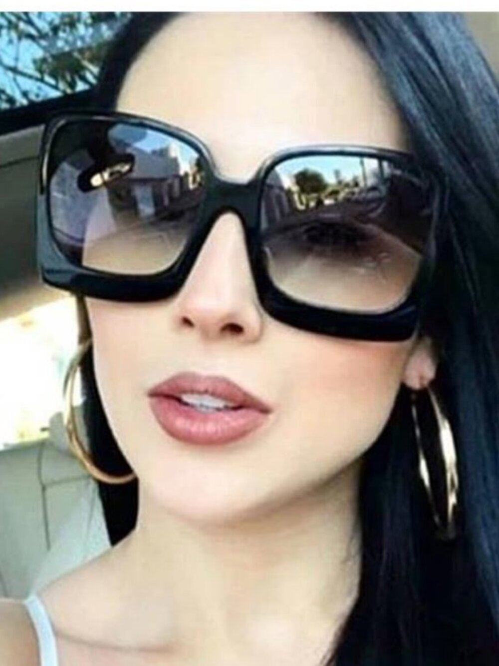 Vintage Big Square Sunglasses